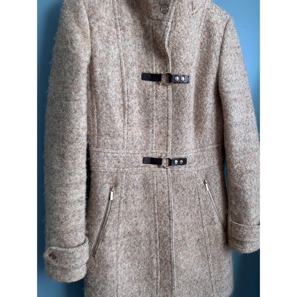 Ivanka Trump Beige Tweed Gorgeous Wool Blend Peacoat - Picture 2 of 6